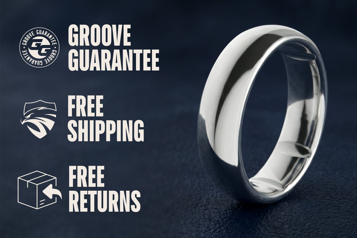 Groove Ring® Tungsten 6mm - Platinum